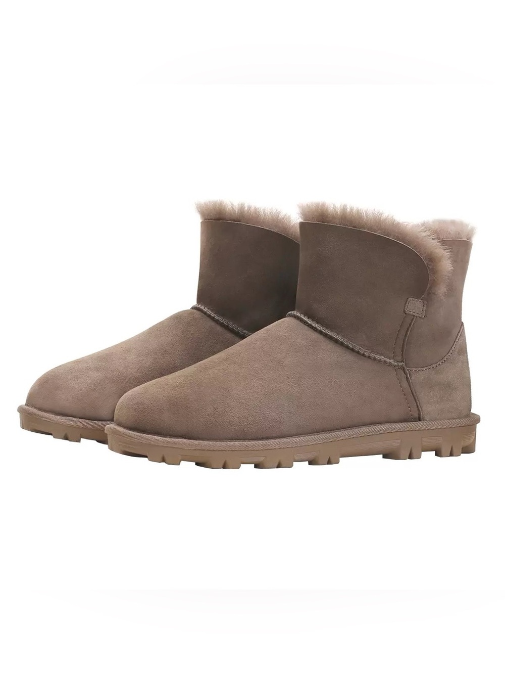 New Kirkland Signature Women's Boots Sz 7 Gray Sheepskin Upper Shearling Lining